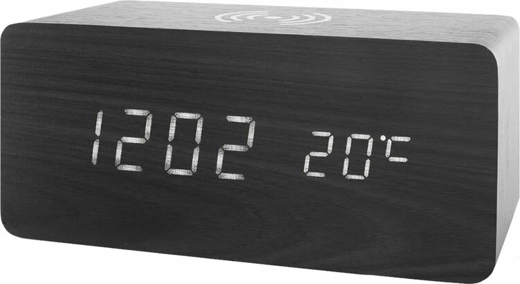 Сетевые часы vst889-4 бел цифры (черн) + usb (без адаптера)