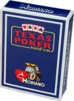 Карты &quot;Modiano Texas Poker&quot; 100% plastic 2 jumbo index blue