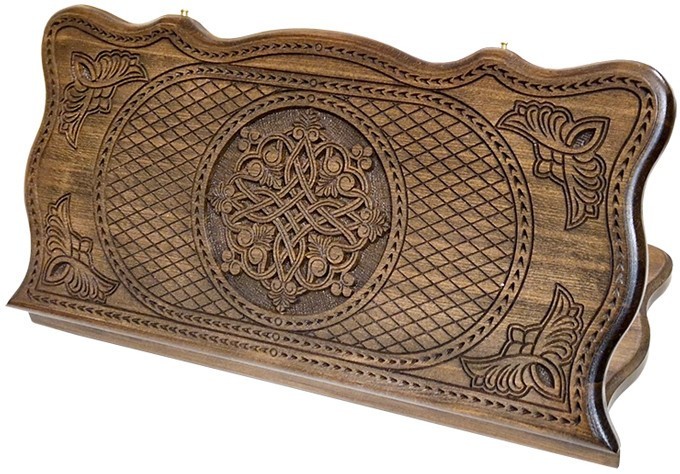 Нарды резные "Тёмный Узор 6" 50, Mirzoyan