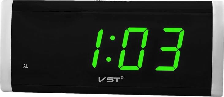 Сетевые часы vst730-4 220В зел.цифры+сетевой кабель