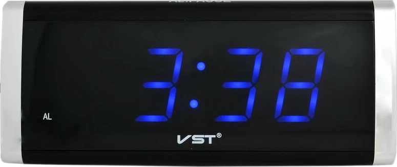 Сетевые часы vst730-5 220В син.цифры+usb кабель (без адаптера)