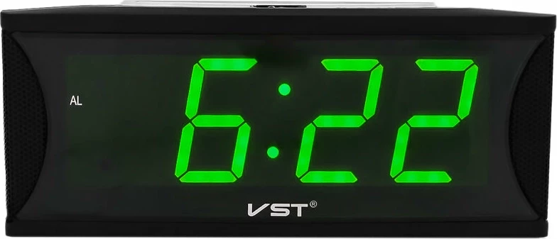 Сетевые часы vst719-2 220В зел.цифры+usb кабель (без адаптера)