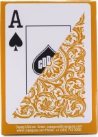 Карты &quot;1546 Elite Plastic Poker Size Jumbo Index gold Single deck&quot;