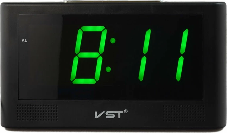 Сетевые часы vst732-4 220В зел.цифры+usb кабель (без адаптера)