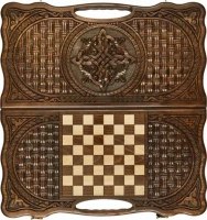 Нарды резные &quot;Армянский узор 11&quot; с ручкой 60, Haleyan