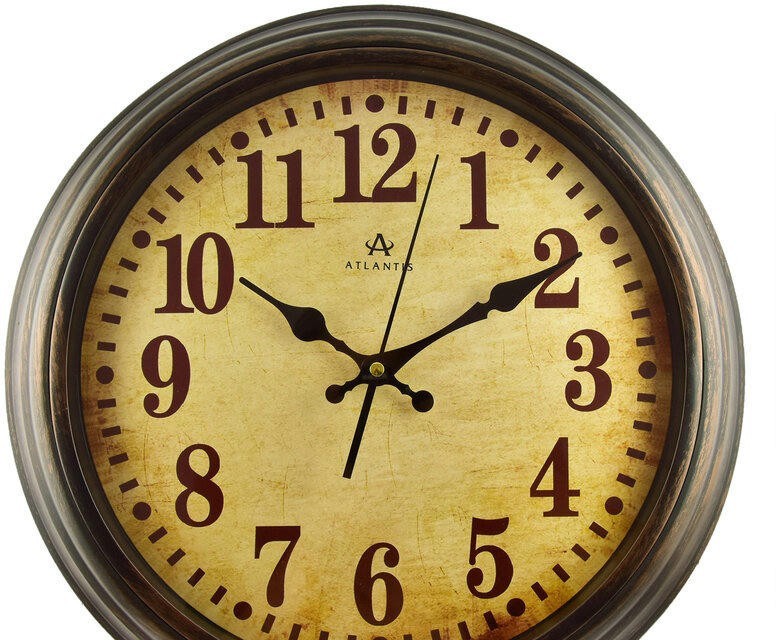 Настенные часы atlantis tld-3708c gold
