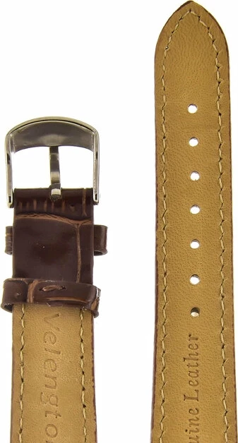 Ремешки velengton 18 кор croco с бел. строчкой сер заст