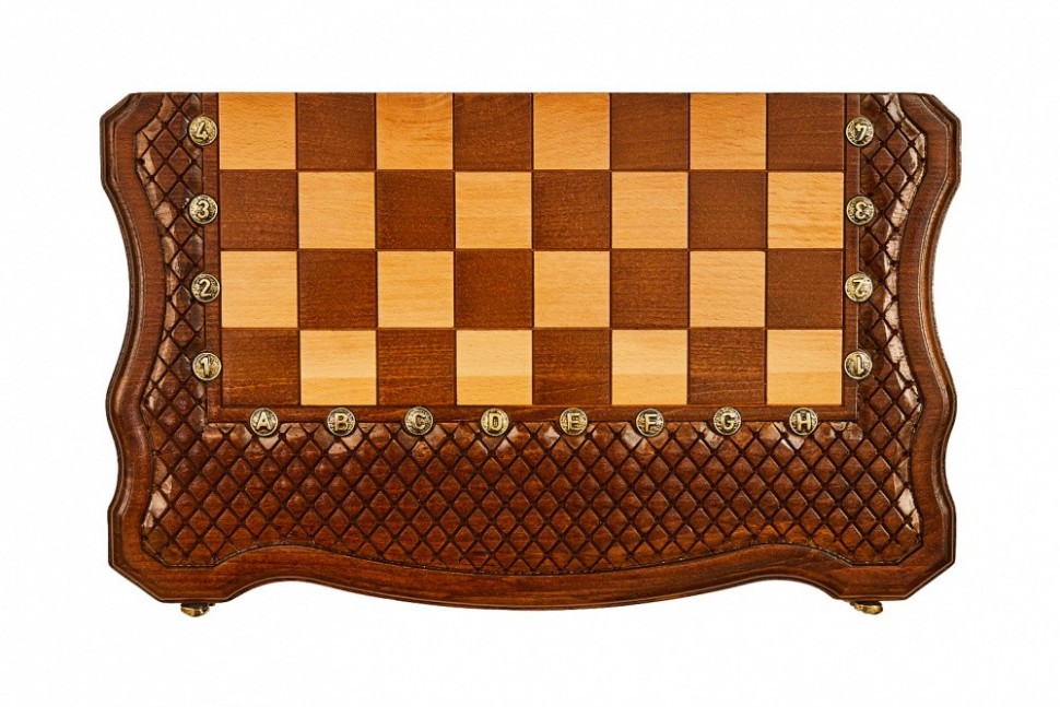 Шахматы + нарды резные "Эндшпиль 2" 40, Simonyan