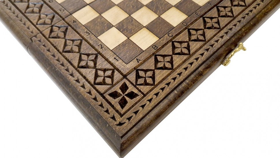 Доска шахматная резная "Роял" 30, Ustyan