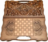 Нарды резные &quot;Лев&quot; с ручкой, Haleyan