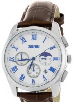 Наручные часы skmei 9260bnsi brown/silver