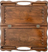 Нарды резные &quot;Армянский узор 5&quot; с ручкой 60, Haleyan