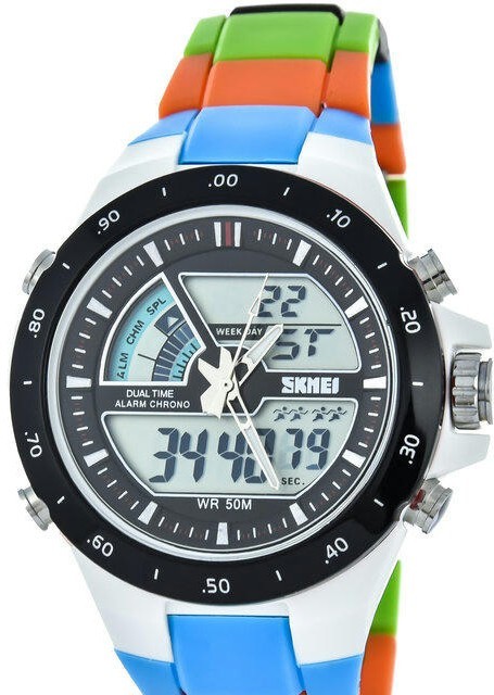 Наручные часы skmei 1016cmbu blue colorful strap