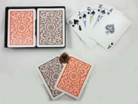 Карты &quot;1546 Plastic Poker Size Jumbo Index orange/brown Double-Deck Set&quot;