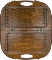 Шахматы + нарды резные &quot;Овальные&quot; 40, Haleyan