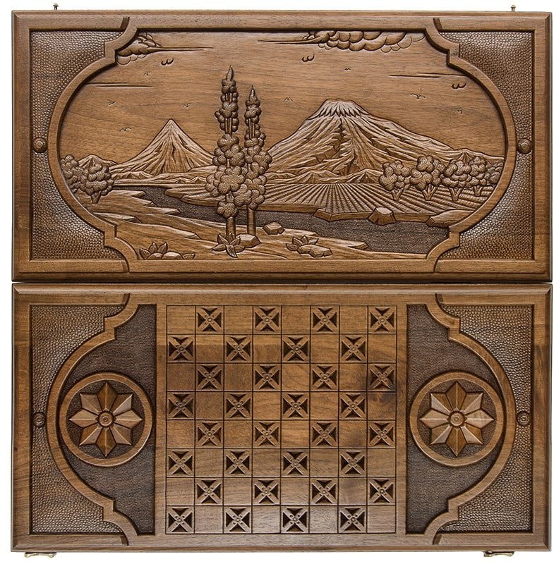 Нарды резные "Долина Арарата" 60, Haleyan