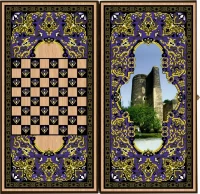 Нарды + Шашки Сирия Башня малые (Россия, дерево, 40 см), Partida