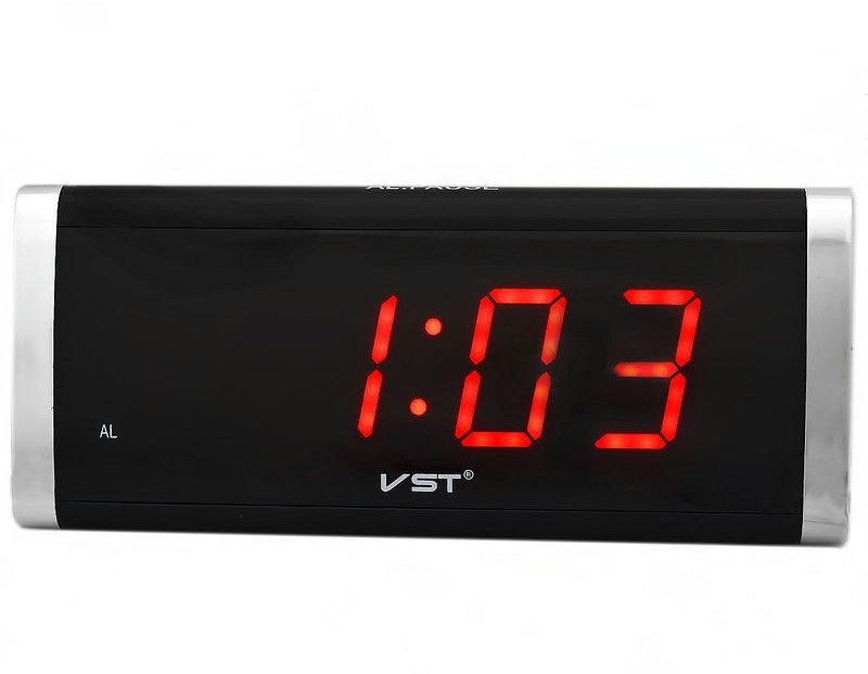 Сетевые часы vst730-1 220В красн.цифры+usb кабель (без адаптера)