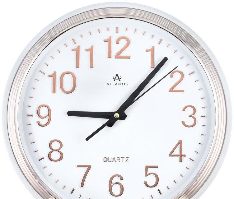 Настенные часы atlantis tld-35149 white/rose gold