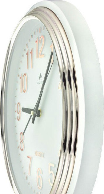 Настенные часы atlantis tld-35149 white/rose gold