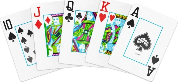Карты "1546 Elite Plastic Poker Size Jumbo Index blue Single deck"