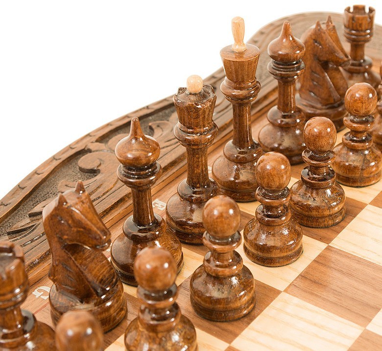 Шахматы резные в ларце 50, Haleyan