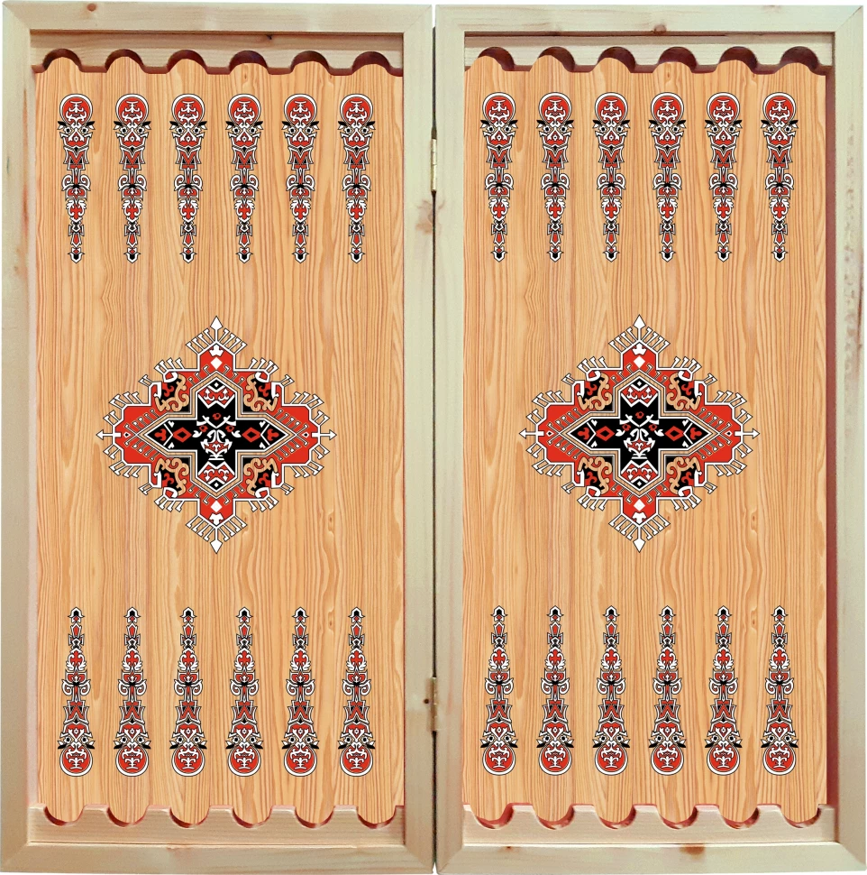 Нарды + Шашки Сирия Волк малые (Россия, дерево, 40 см), Partida