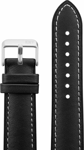 Ремешки "kmv" s-34, 22 р-р, черн с бел строчкой, l