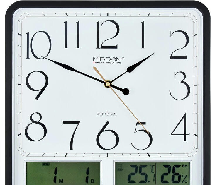 Настенные часы mirron p3325А-2 жк ЧБ