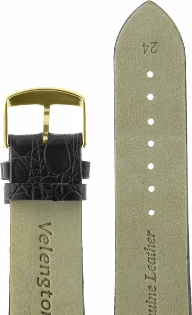 Ремешки velengton 24 черн croco зол заст-1
