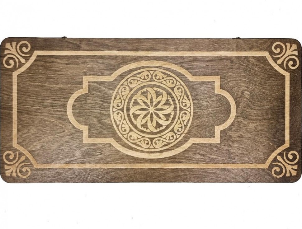 Нарды Марс "Золотой Орнамент 1" большие (деревянные, 58 см, Россия), Partida