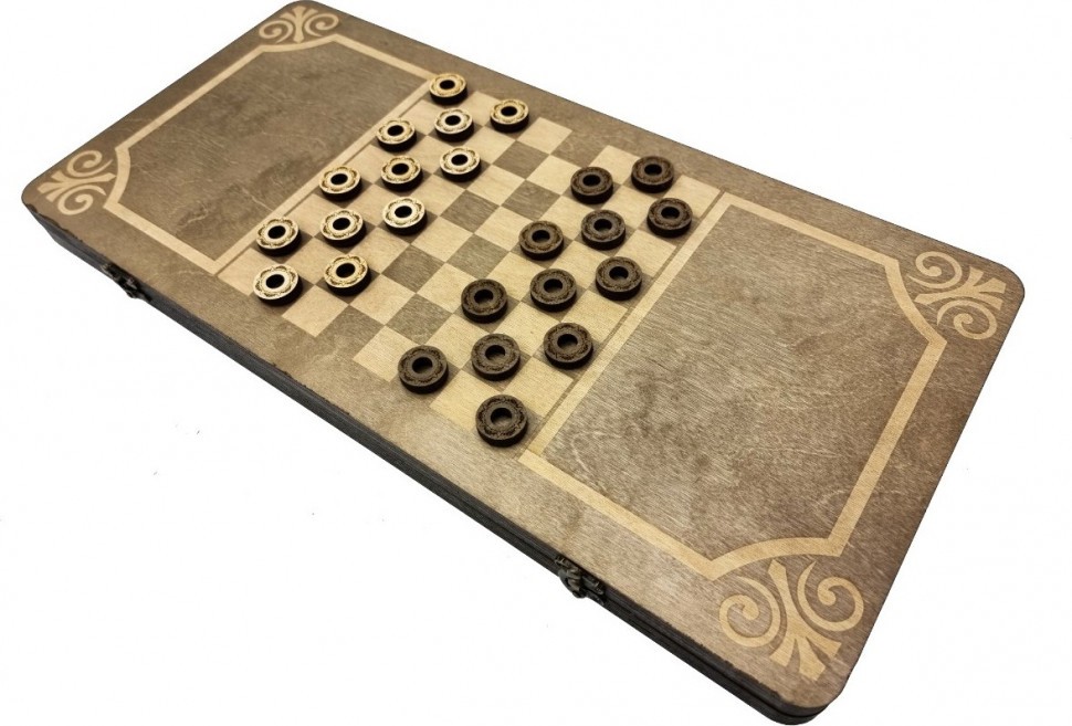 Нарды Марс "Золотой Орнамент 1" большие (деревянные, 58 см, Россия), Partida