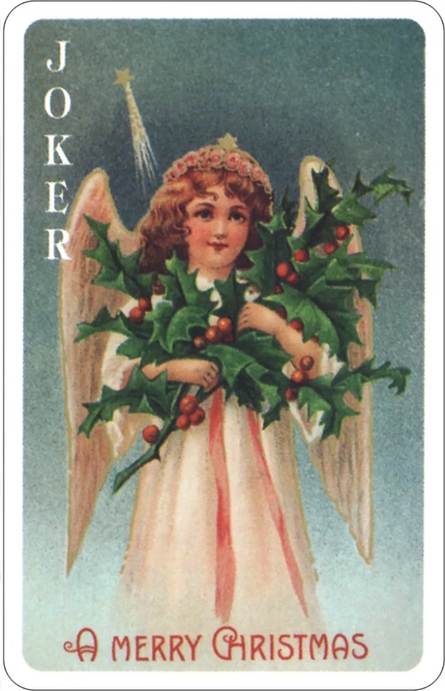 Карты "Old Time Christmas Angels Deluxe Double Bridge Deck"