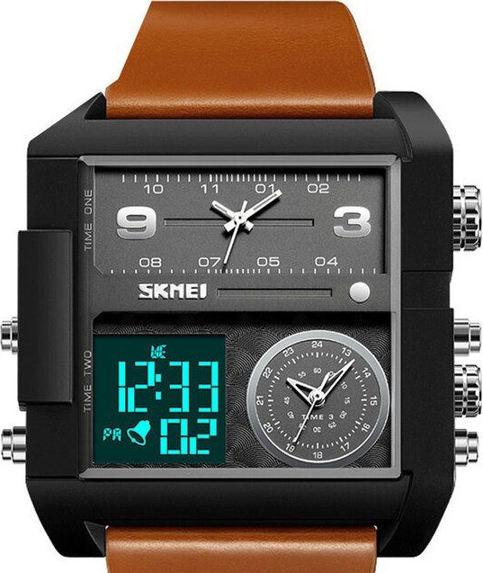 Наручные часы skmei 2020bkbkbn black/brown-black