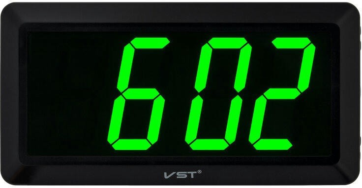 Сетевые часы vst780-4 220В зел.цифры+блок