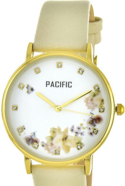 Наручные часы pacific x6182-9 кор-зол циф-бел/жел рем бел