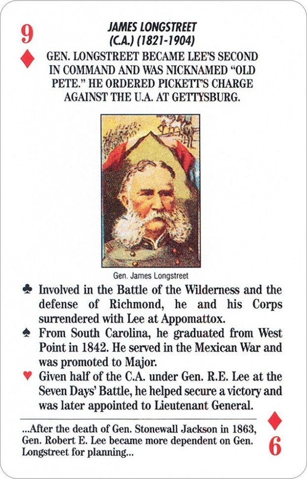 Карты "Famous Generals of the Civil War Card Game"