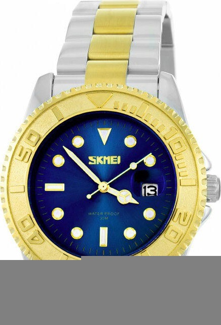 Наручные часы skmei 9295tgdbu silver/gold-blue