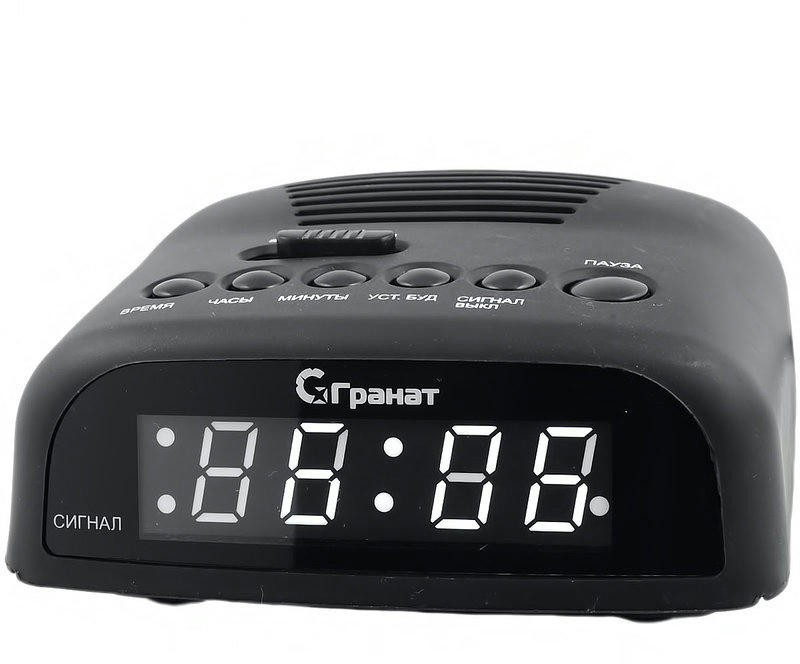 Сетевые часы ГРАНАТ c-0621-Р/Бел будильник сетевой