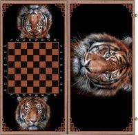 Нарды + Шашки Сирия Тигр средние (Россия, дерево, 50 см), Partida