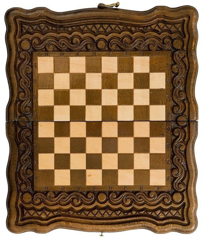 Шахматы + нарды резные "Бриз" 30, Haleyan