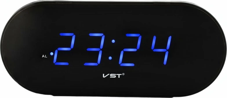 Сетевые часы vst715-5 220В син.цифры+usb кабель (без адаптера)
