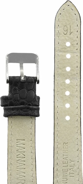 Ремешки maknamara 16 мм croco чер сер заст mp-16020