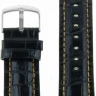 Ремешки velengton 24 черн croco с оранж строч