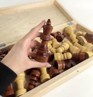Шахматы &quot;Кировские&quot; большие (Россия, дерево, 43х21.5х6 см)