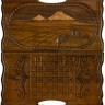 Нарды резные "Арарат и Хор Вирап" с ручкой 40, Haleyan