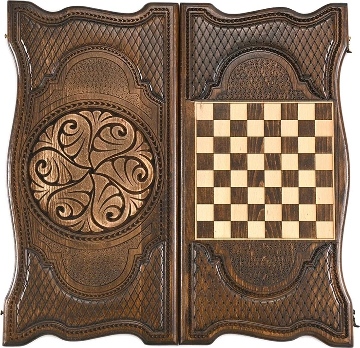 Нарды резные "Армянский узор 5" 60, Ustyan