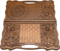 Нарды резные &quot;Армянский узор 6&quot; с ручкой 60, Haleyan