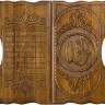 Нарды резные "Корона" с ручкой 40, Haleyan