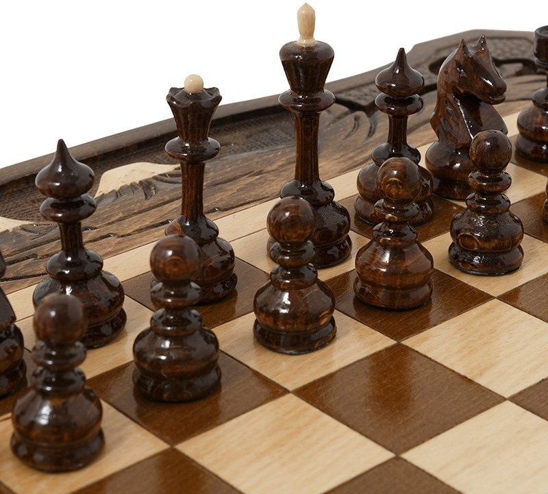 Шахматы + Нарды резные c Араратом 50, Haleyan